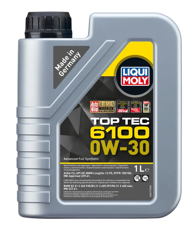 Liqui Moly Top Tec 6100 0w30 Motorolie 1 liter Direct Beschikbaar