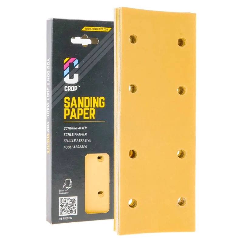 Aanbieding CROP GoldX Schuurstroken korrel 320 - 70x198mm - 10 stuks