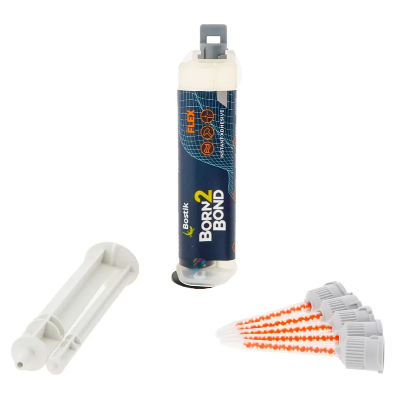 Bostik Born2Bond Flex Cyanoacrylaatlijm 10 gram + 5 Mixertips Betrouwbaar