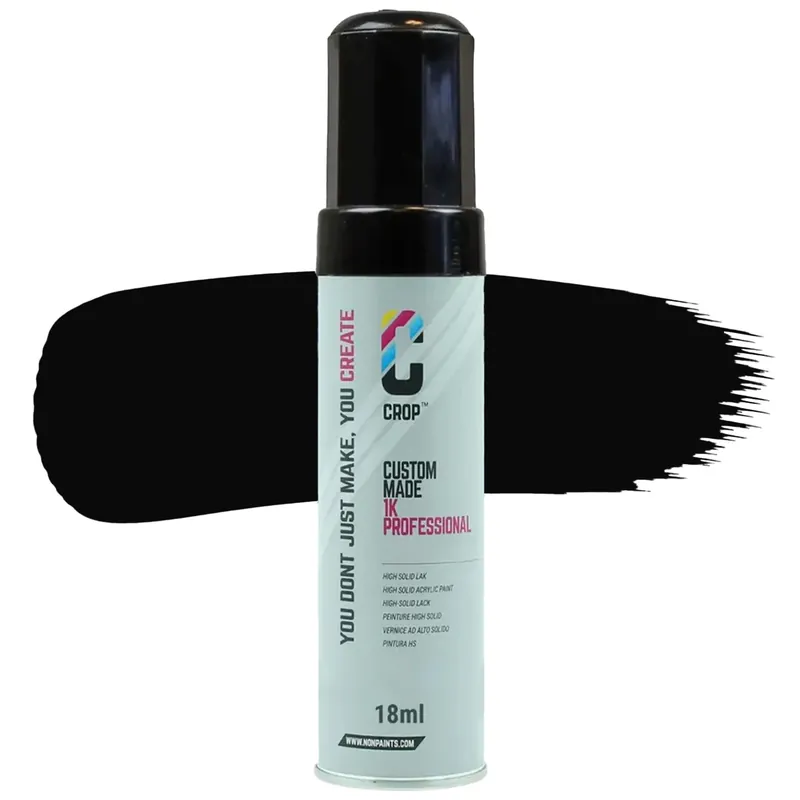 CROP Lakstift Diepzwart RAL 9005 Zijdeglans - 18ml Finale Uitverkoop