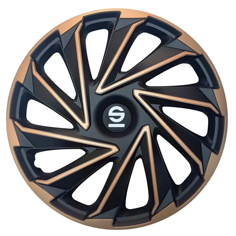 Tijdelijk Beschikbaar Sparco Wieldoppen Varese 14 inch Goud Zwart - 4 stuks
