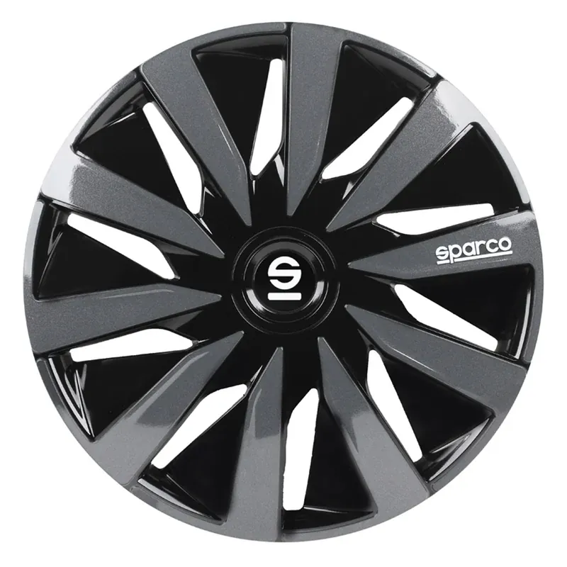 Sparco Wieldoppen Lazio 14 inch Zwart Grijs - 4 stuks Uitverkoop