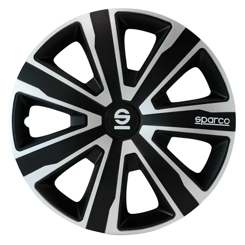 Tijdelijk Beschikbaar Sparco Wieldoppen Palermo 15 inch Zilver Zwart - 4 stuks