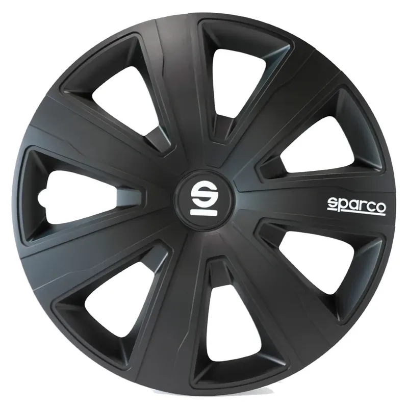 Finale Uitverkoop Sparco Wieldoppen Palermo 16 inch Zwart - 4 stuks