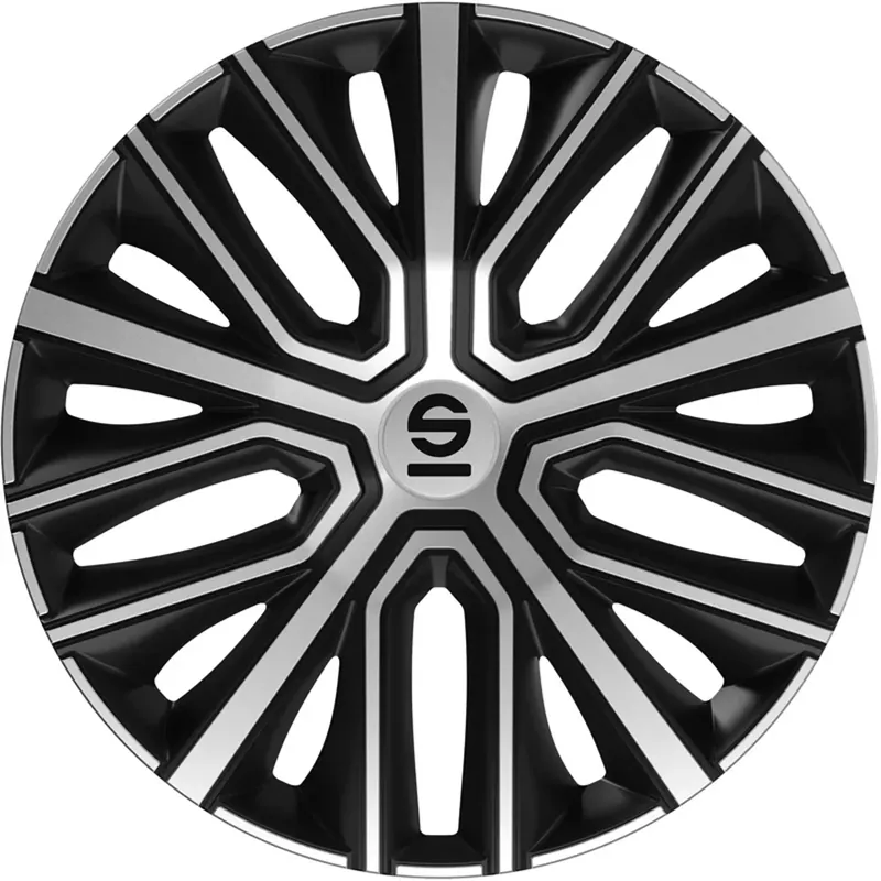 Beperkt Aanbod Sparco Wieldoppen Modena 16 inch Zwart Zilver - 4 stuks