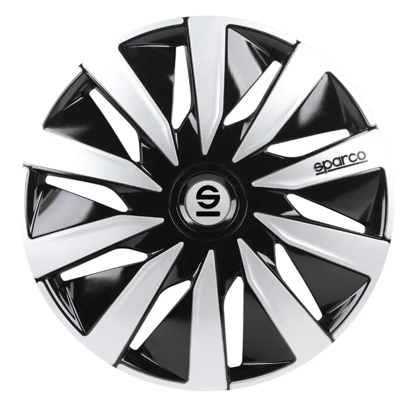 Beperkt Aanbod Sparco Wieldoppen Lazio 16 inch Zwart Zilver - 4 stuks