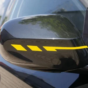 FOLIATEC PIN Striping Spiegelkappen Geel - 2 stuks Gratis Retour