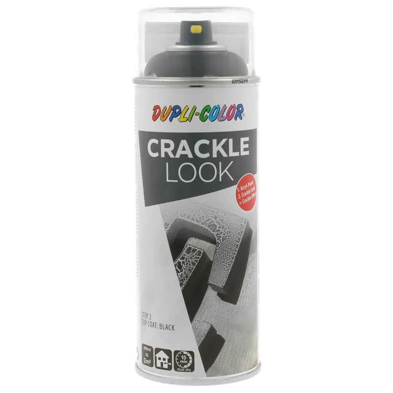 DupliColor Crackle Look RAL9017 Spuitbus 400ml Lage Kosten