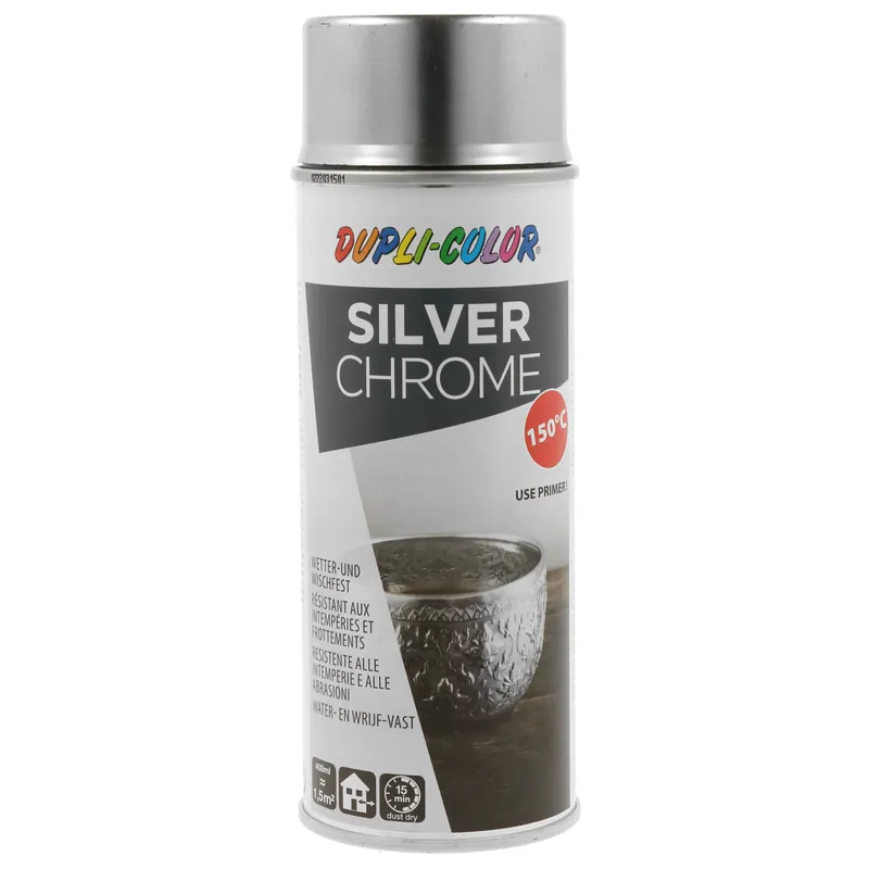 DupliColor Silver Chrome Spuitbus 400ml Gereduceerde Prijs
