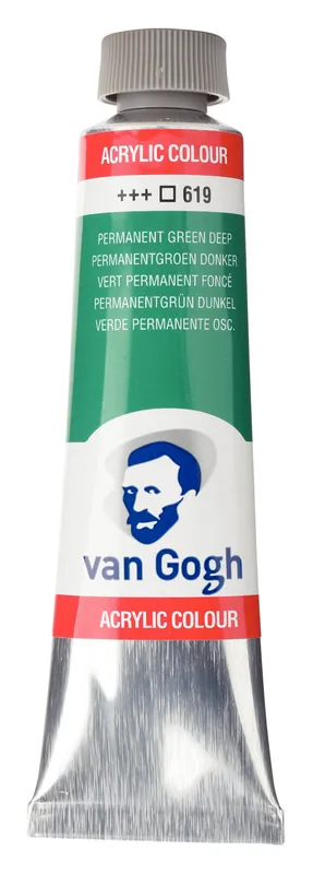 Van Gogh Acrylverf Tube 40 ml - Permanentgroen Donker 619 Koop Online