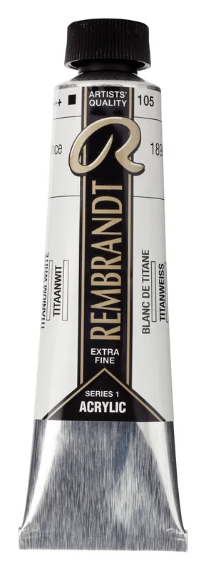 Rembrandt Acrylverf Tube 40 ml - Titaanwit 105 Tijdelijk Beschikbaar