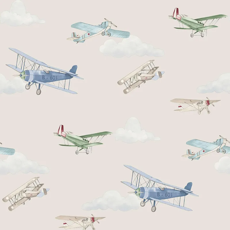 Dutch First Class World of Imagination - DL27549 - Aeroplanes Beige Gecertificeerd
