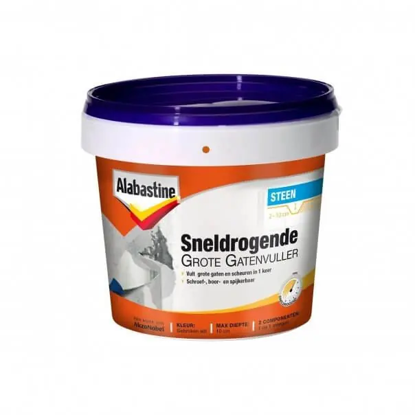 Koop Vandaag Alabastine Sneldrogende Grote Gatenvuller - 500 gram 2x 500 ml