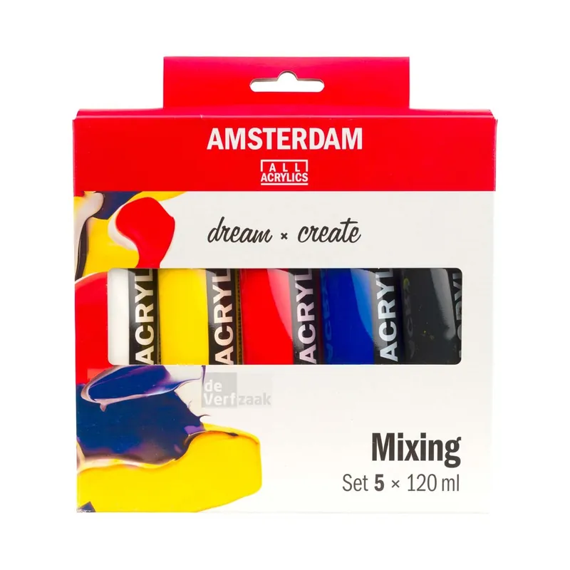Koopje Amsterdam Acrylverf Mengset 5x120 ml