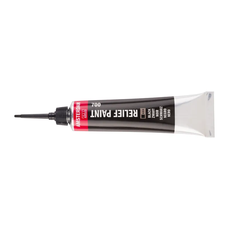 Royal Talens Amsterdam Reliëf Verf Tube 20 ml - Zwart 700 Lage Kosten