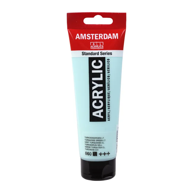 Dagaanbieding Royal Talens Amsterdam Standard Series Acrylverf Tube 120 ml - Turkooisgroen Licht 660