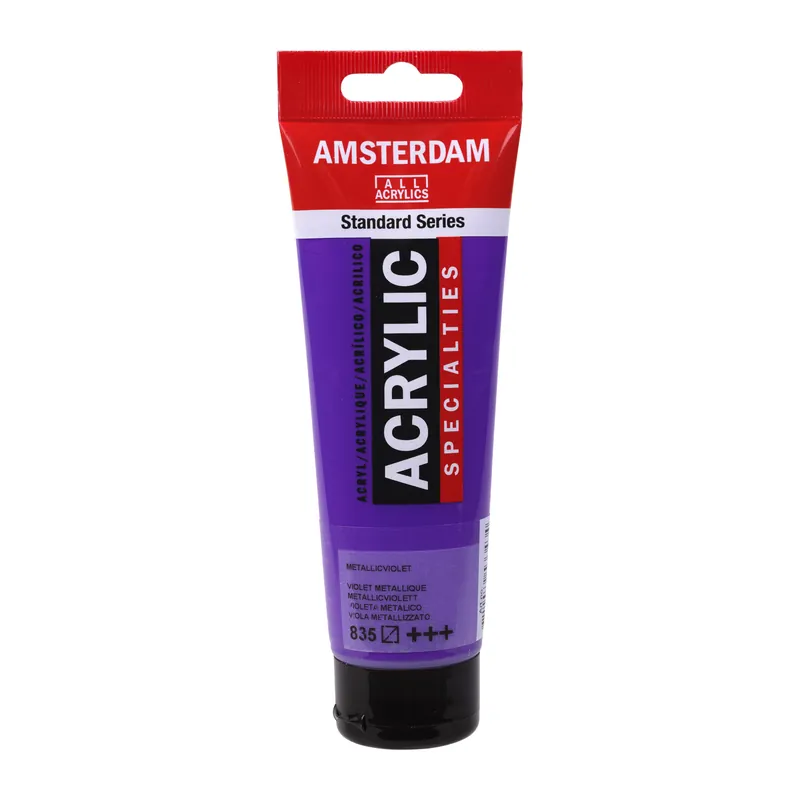 Direct Beschikbaar Royal Talens Amsterdam Standard Series Acrylverf Tube 120 ml - Metallicviolet 835