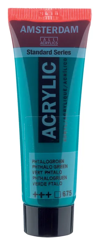 Meest Verkocht Royal Talens Amsterdam Standard Series Acrylverf Tube 20 ml - Phtalogroen 675