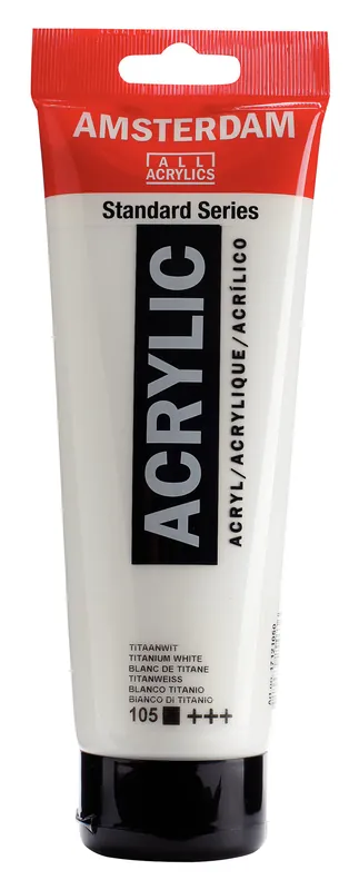Royal Talens Amsterdam Standard Series Acrylverf Tube 250 ml - Titaanwit 105 Hete Deal