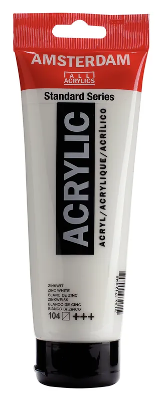 Op = Op Royal Talens Amsterdam Standard Series Acrylverf Tube 250 ml - Zinkwit 104