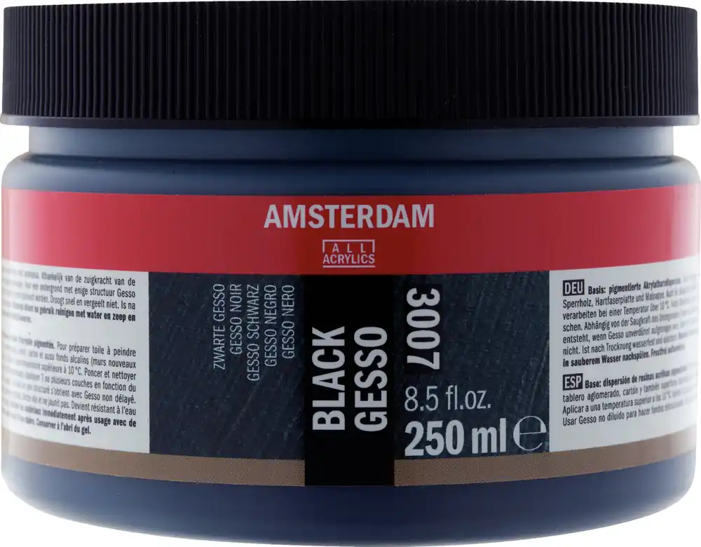 Finale Uitverkoop Royal Talens Amsterdam Zwart gesso 3007 pot 250 ml