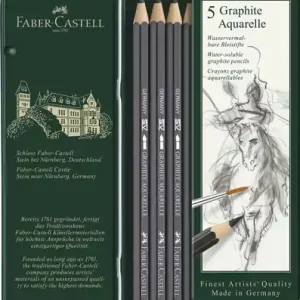 Faber Castell Aquarelpotlood Graphite - etui a 5 stuks Seizoensaanbieding