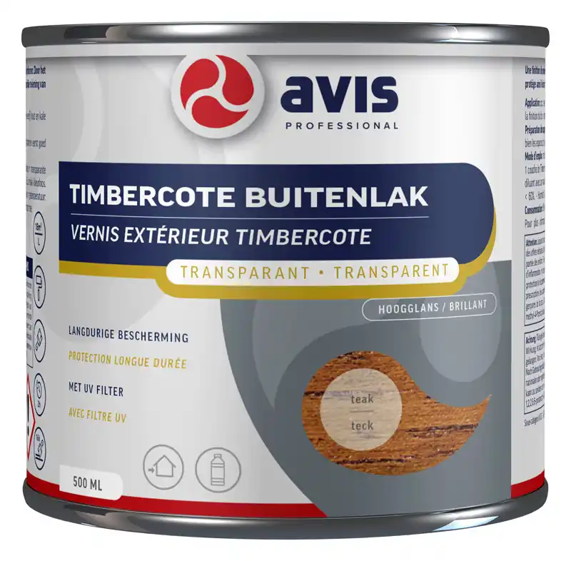 Avis Timbercote Transparant Hoogglans - Teak Premium