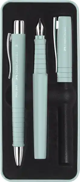 Faber Castell Balpen en Vulpen Poly Pen - Caribic Blue Nieuw