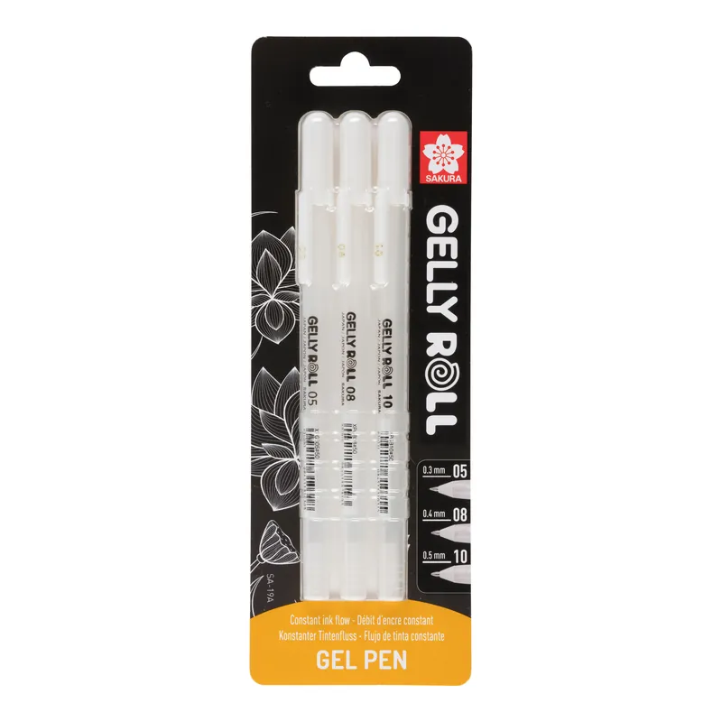 Sakura Blisterkaart Gelly Roll - 05/08/10 - Wit Dagaanbieding