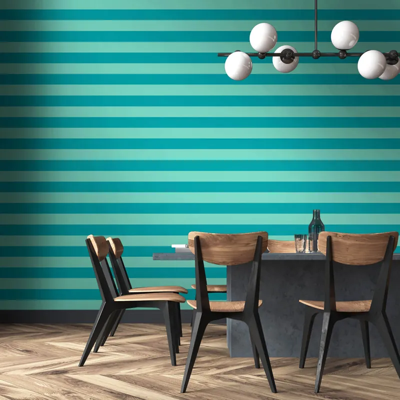 Ohpopsi So Stripey - STR50117W - Bloc Stripe Rich Teal Lage Kosten