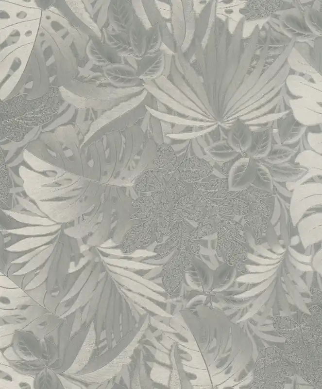 Koop Online Noordwand Botanica Behang met grote bladeren in metallic goud-chrome 33302