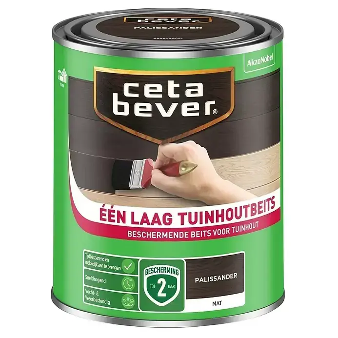 Actieprijs Cetabever Één laag Tuinhoutbeits - Palissander