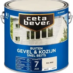 Must-Have Cetabever Gevel en Kozijn Snel Beits Dekkend Zijdemat - RAL 9001