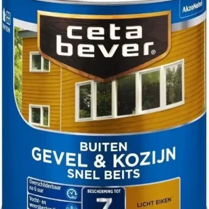 Cetabever Gevel en Kozijn Snel Beits Transparant Zijdemat - Licht Eiken Lage Kosten
