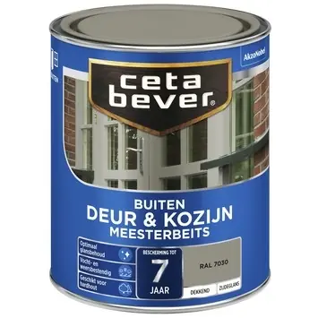 Speciale Aanbieding Cetabever Meesterbeits Deur en Kozijn Dekkend Zijdeglans - RAL 7030 - 0,75 liter