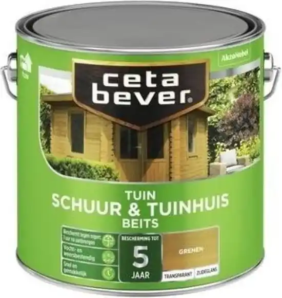 Cetabever Schuur en Tuinhuis Beits Transparant Zijdeglans - Grenen Fabrieksprijs