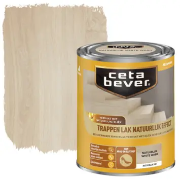 Goedkoop Cetabever Trappen Lak Natuurlijk Effect Mat - White Wash - 0,75 liter