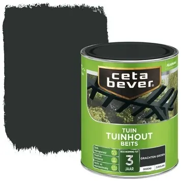 Beperkt Aanbod Cetabever Tuinhout Beits Dekkend Zijdeglans - Grachtengroen