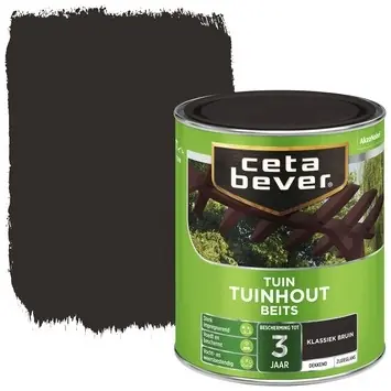 Cetabever Tuinhout Beits Dekkend Zijdeglans - Klassiekbruin Weekendaanbieding