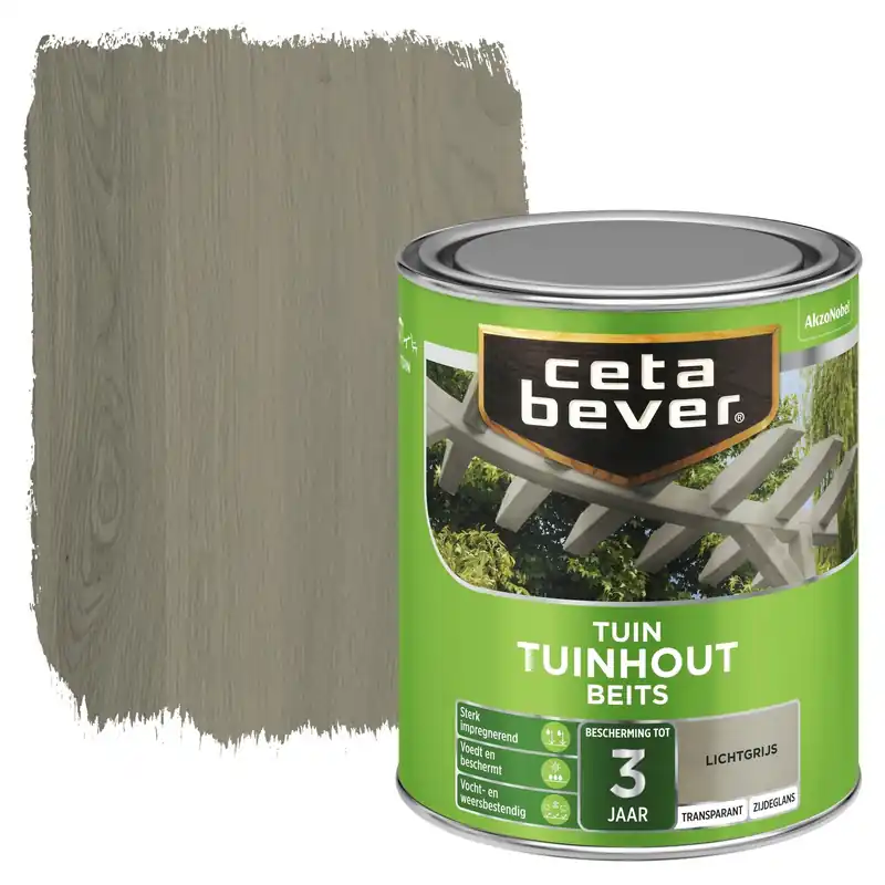 Nieuw Cetabever Tuinhout Beits Transparant Zijdeglans - Lichtgrijs