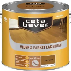 Aanbieding Cetabever Vloer en Parket Lak Binnen Transparant Zijdeglans - Licht Eiken