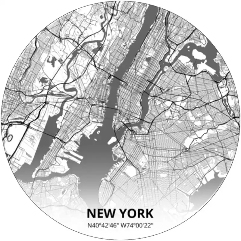 Noordwand City Circles City Circle New York - CCNY00 Rechtstreeks Van De Fabrikant