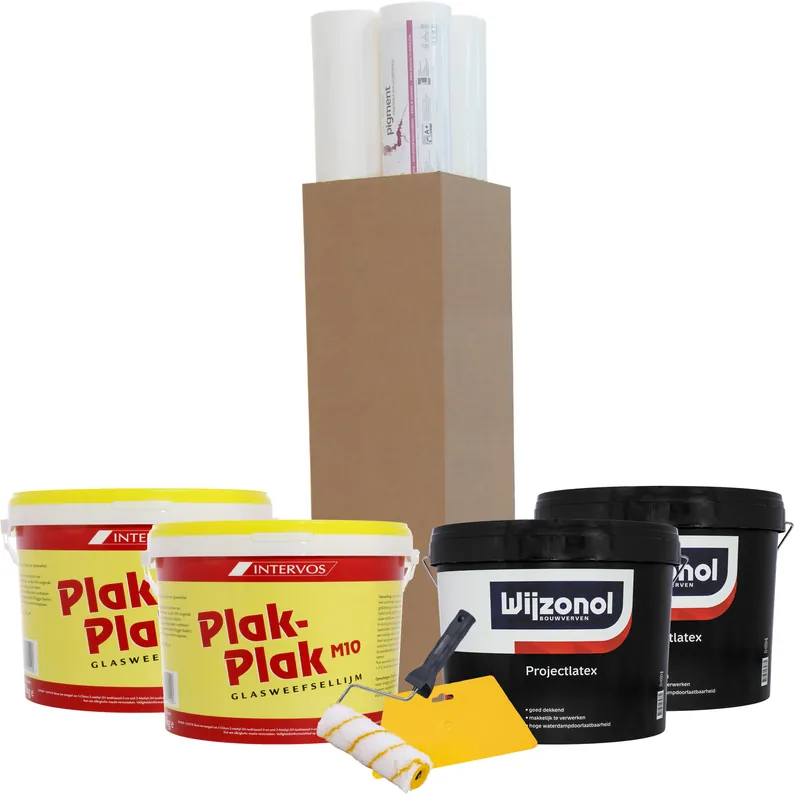 Gereduceerde Prijs Complete Renovlies Set Wijzonol Projectlatex - Wit