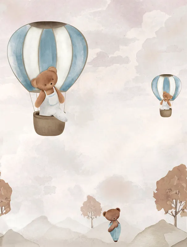 Veilige Betaling Decoprint Cute Walls- Balloon Buddies 212x280cm - CW6135-1