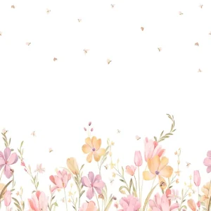 Decoprint Cute Walls- Bee Flowers 212x280cm - CW6129-1 Nu Kopen