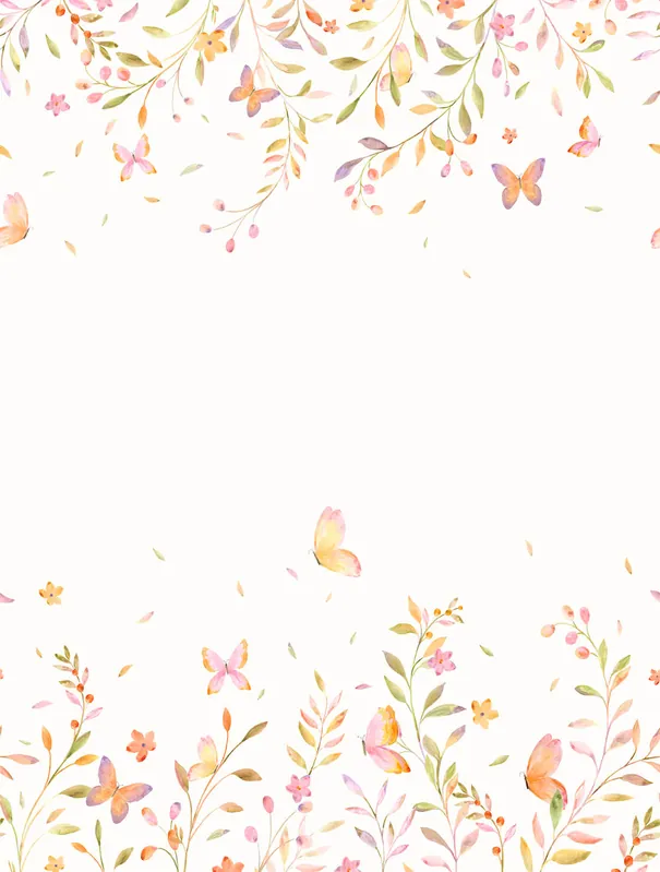 Rechtstreeks Van De Fabrikant Decoprint Cute Walls- Butterfly Gardn 212x280cm - CW6126-1
