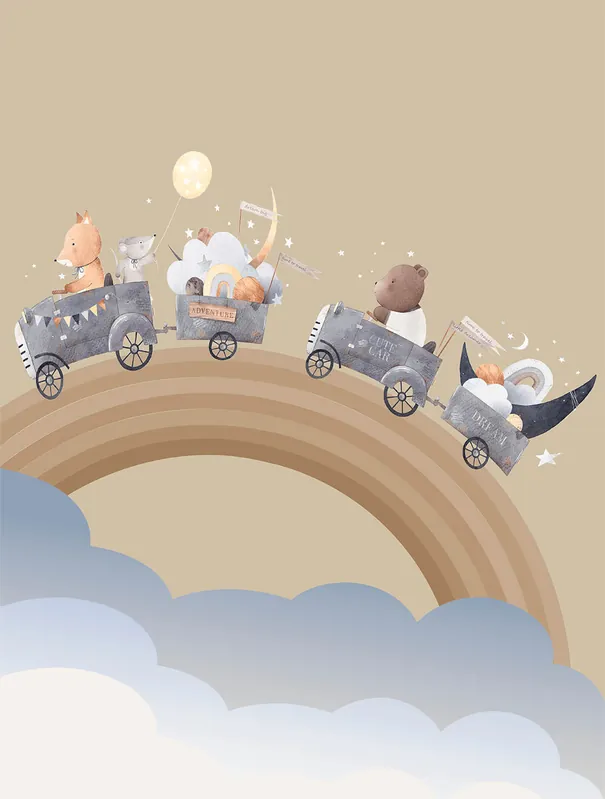 Decoprint Cute Walls- Rainbow Travel 212x280cm - CW6002-1 Merkproduct