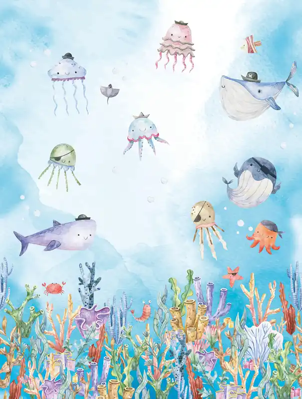 Shop Nu Decoprint Cute Walls- Sealife 212x280cm - CW6058-1