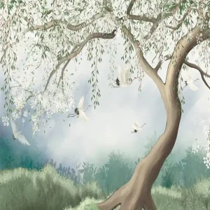 Decoprint Cute Walls- Weeping Willow 212x280cm - CW6051-1 Bestel Nu
