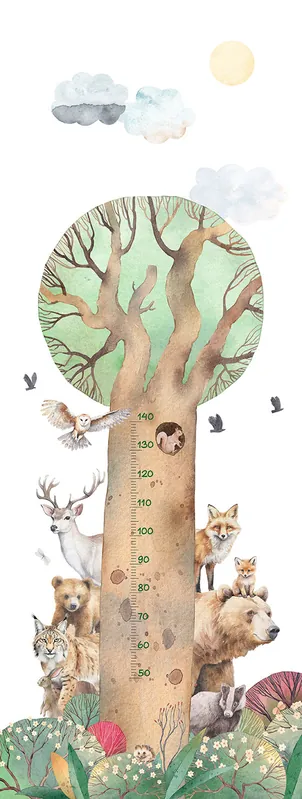 Decoprint Cute Walls- Woodlnd Friends 106x280cm - CW6060-1 Veilige Betaling